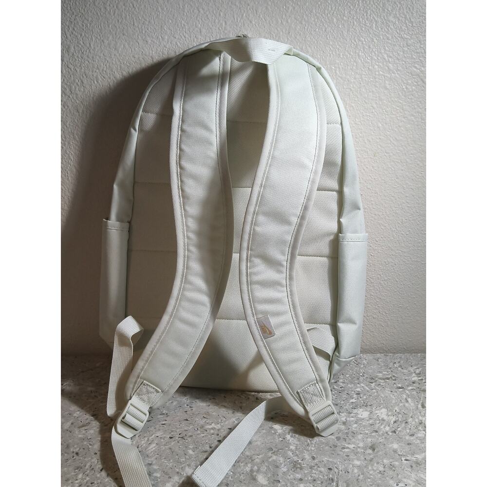 Nike Heritage Backpack Cream Beige Large Logo Unisex School Bag NWT - Picture 3 of 5